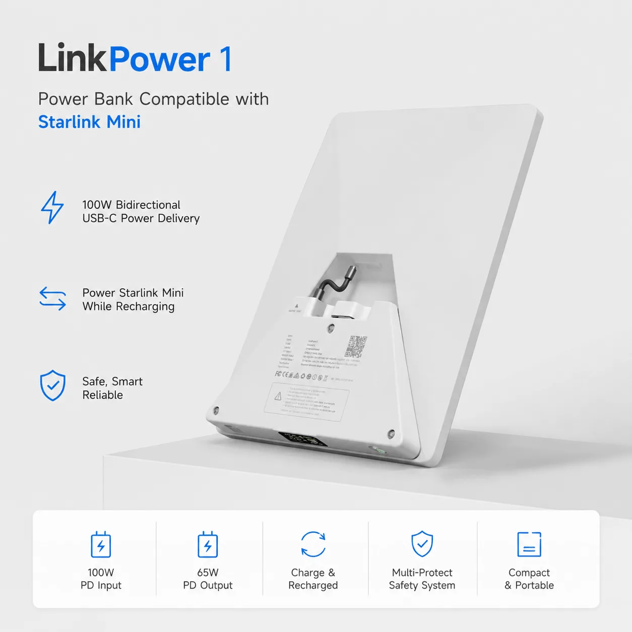 PeakDo LinkPower 1 Power Bank for Starlink Mini