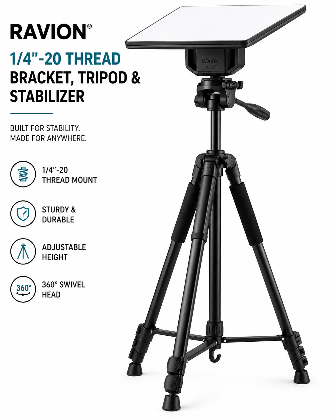 Ravion® 1/4"-20 Thread Bracket Tripod Stabilizer