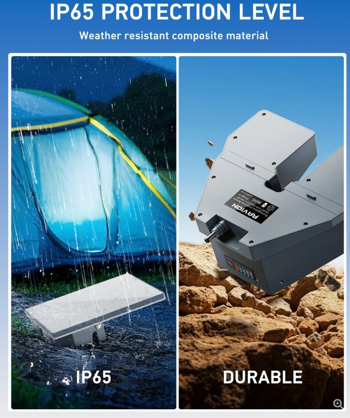 Ravion battery portable power in the field