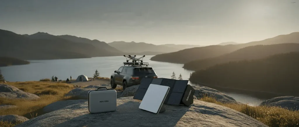 Starlink Roam plans 2026 – Starlink Mini with Ravion battery at an off-grid campsite