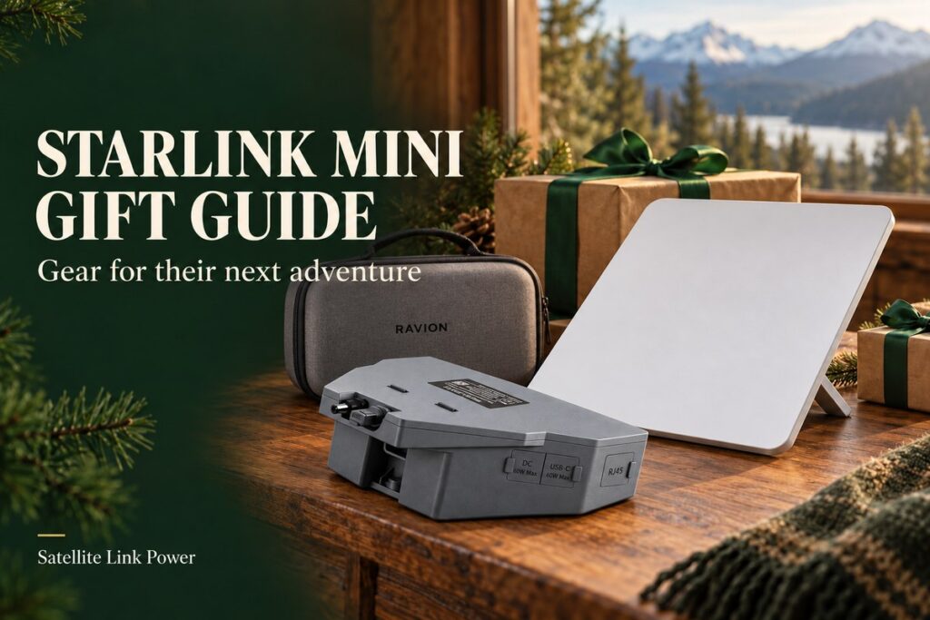 Starlink Mini gift guide with Ravion battery