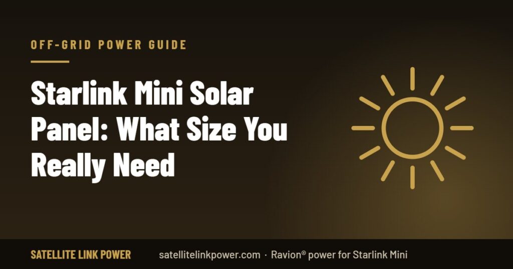 Starlink Mini solar panel setup guide